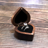 1 x RAW Customer Returns AWOCAN Wooden Ring Box Handmade Proposal Engagement Wedding Ceremony Bearer Display Storage Box Ring Storage Box Engagement Gift Double  - RRP €14.11