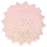 1 x RAW Customer Returns Pink Napkins, Gold Foil Party Paper Napkins 80 Pack Dinner Napkins 33x33cm Cocktail Napkins for Valentine s Day, Bridal Shower, Wedding Party, Girls Party, Birthday - RRP €14.11