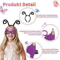 1 x RAW Customer Returns Rekribe Pack of 13 butterfly costumes for children and girls with butterfly wings, mask, tutu skirt, headband, tattoos and cape for Halloween, carnival, fancy dress and cosplay - RRP €17.14