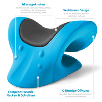 4 x Brand New Anzorhal Neck Massager Neck Shoulder Massage Pillow Cervical Traction Device Pain Relief Head Neck for Neck Pain Blue  - RRP €123.96