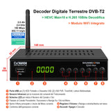 1 x RAW Customer Returns SHUNWEIQTEK Digital Terrestrial Decoder 2024 WiFi, Invisible DVB-T2 Decoder 1080P H265 HEVC 10Bit, Digital Terrestrial Receiver USB PVR Multimedia Player Remote Control 2in1 Italian FM Radio - RRP €24.31