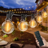 1 x RAW Customer Returns Woolmug LED fairy lights outdoors, outdoor fairy lights dimmable, 60 FT 30 3 G40 bulbs, with remote control, 4 mode timer function, waterproof outdoor indoor fairy lights for garden, wedding, party - RRP €33.43