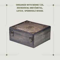 1 x RAW Customer Returns Brynnberg Monk wooden box 20x18x9cm - Vintage style pirate treasure chest - Handmade - Retro design - jewelry box - RRP €30.73