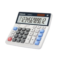 1 x RAW Customer Returns OSALO calculator large buttons extra large display 12-digit desktop calculator office calculator OS-200ML  - RRP €21.95