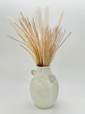 3 x Brand New WEUS handmade vintage vase made of ceramic, flower vase, tulip vase, vintage vase, living room decoration, white vase, vase with dents, vase for pampas grass, medium-sized vase beautiful, pretty, modern, decoration  - RRP €81.66