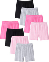 1 x RAW Customer Returns Adorel Girls Short Leggings Summer Thin Shorts Under Skirt Underpants 8-Pack Multicolored 152-164 EU Manufacturer Size 170  - RRP €22.99