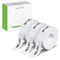 1 x RAW Customer Returns NELKO Original P21 Label Tape, Adapted Label Printing Paper, 14 x 40 mm, Standard Replacement Laminated Office, Multipurpose, P21, 180 Tapes Roll, 3 Rolls, Transparent - RRP €18.0