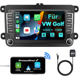 1 x RAW Customer Returns Jimtour Bluetooth Car Radio With Screen for Golf 5 6 VW Polo T5 Passat Touran Seat With Sat Nav WLAN, Apple Carplay, Android Auto, FM, Steering Wheel Control, 2Din Android 13 Dab Car Radio Touch Display 7 Inch - RRP €161.34