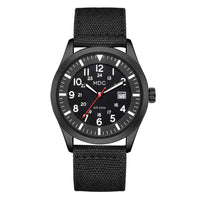 1 x RAW Customer Returns Infantry Military Watch Men Wristwatch Black Men s Watch Outdoor Sport Men Date Luminous Tactical Field Watches Men Pilot Watches Work Watch Waterproof Nylon Strap - RRP €35.28