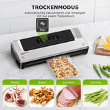 1 x RAW Customer Returns Bonsenkitchen vacuum sealer, vacuum sealer, film sealing device for sous vide cooking and food stays fresh for up to 6x longer, vacuum bag included, VS2100 Sliber  - RRP €36.29