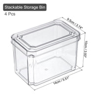 1 x Brand New QUARKZMAN 4 Pack Food Storage Containers for Refrigerator Plastic Product Saver Vegetable Fruit Storage Containers Stackable Organizer Containers White - RRP €20.4