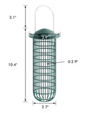 1 x RAW Customer Returns iBorn fat ball holder metal iron corn ball holder Fatball bird feeder for wild birds to hang 26cm green pack of 2  - RRP €19.12