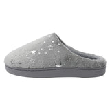 1 x RAW Customer Returns JOMIX Women s Plush House Slippers Slippers with Star and Moon Print Soft Plush Comfortable Winter Autumn Indoor Outdoor Light Grey, 37  - RRP €18.62