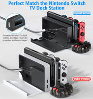 1 x RAW Customer Returns KDD Switch Controller Charging Station Compatible with Nintendo Switch OLED Joy-Con, Switch Charging Station with 8 Games Storage for Nintnedo Switch OLED Model Joycon Nintendo Switch Accessories - RRP €19.32