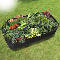 2 x Brand New Goosacyon Raised Bed 90 x 180 cm Divided Vegetable Bed Felt Planting Bag Rectangular for Plants Flowers Fruit Herbs Vegetables - RRP €50.4