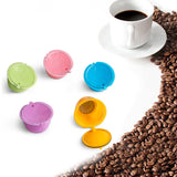 1 x RAW Customer Returns SUNASQ Reusable Coffee Pods, Colorful Reusable Coffee Filter, Eco-Friendly Refillable Coffee Capsule Universal Coffee Compatible Cups for Dolce Gusto with Spoon and Brush. - RRP €20.4