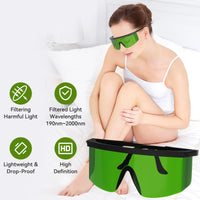 1 x RAW Customer Returns Laser safety glasses, 190-2000nm IPL UV safety glasses, industrial anti-glare glasses, absorbing IR, ARC, BD, UV, IPL pulse light, suitable for beauty, laser hair removal, rust removal, engraving machines - RRP €13.1