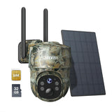 1 x RAW Customer Returns iZEEKER 4G LTE Solar Wildlife Camera, 2K PTZ Wildlife Camera with SD SIM Card, 360 Full View, Live Streaming, Remote Phone Access, No Glow IR, No WiFi, Night Vision, Motion Activated, IP65 Waterproof - RRP €149.99