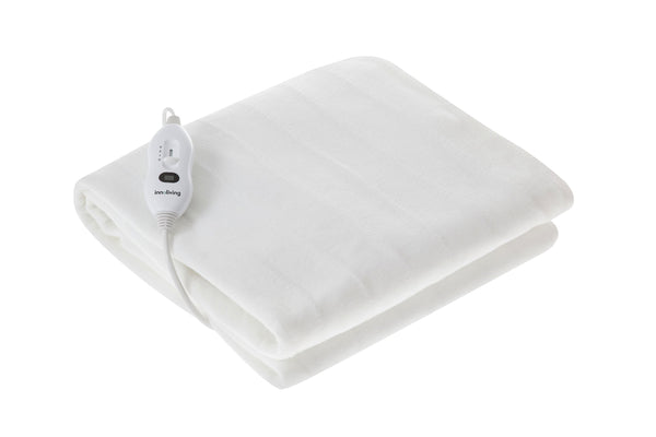 1 x RAW Customer Returns Innoliving Electric Thermal Blanket, INN-767 Underbed Warmer in Synthetic Material, white, Queen Size, 150x122x8 cm - RRP €53.72