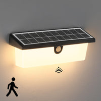 1 x RAW Customer Returns Lightsjoy solar lamps for outdoors with motion detector, solar LED wall light for outdoors IPX4 waterproof outdoor light wall outdoor lamp warm white outdoor lighting for outdoor area for wall post pathway garden - RRP €26.66