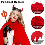 5 x RAW Customer Returns iLuane devil costume women, carnival costumes women ladies devil, devil cape women, with 1x devil angle, for carnival masquerade, Halloween, cosplay - RRP €119.95