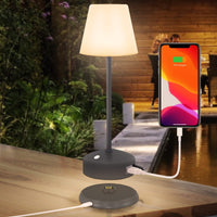 1 x RAW Customer Returns Cordless Table Lamp Cordless Battery Operated Table Lamp with Touch Switch Waterproof Outdoor Desk Lamp with USB Charging, Suitable for Bedrooms Kitchens Hotels - RRP €40.33