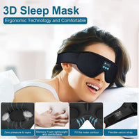 1 x RAW Customer Returns ZUXNZUX Sleep Mask Women and Men, 3D Eye Mask Sleep Mask with Bluetooth Headphones, Adjustable Sleep Headphones Bluetooth for Travel, Yoga, Sleeping, Sleep Mask for Side Sleepers - RRP €27.99