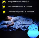 1 x RAW Customer Returns Glinrui Large Owl Night Light for Children, Bedroom Lights, 9 Colors Baby Bedside Lamp, Nursery Lamp Snooze Light - Adjustable Brightness and Color Time Setting - Large - RRP €25.99