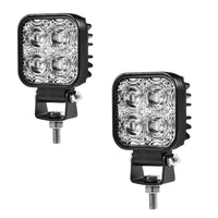 1 x RAW Customer Returns Viugreum 2 pack LED work lights 12V - 24V, 12W LED additional lights, cold white, IP67 waterproof off-road headlights for SUV, UTV, ATV, trucks - RRP €19.99