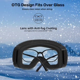 1 x RAW Customer Returns CyConncet ski goggles for men and women, snowboard goggles, full-surface spherical mirror, compatible helmet, UV protection, ability to wear glasses OTG , and snow goggle box - RRP €20.16