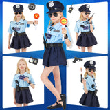 1 x RAW Customer Returns FORMIZON Policewoman Costume Girls, Police Carnival Set, Children s Police Uniform Girls, Cop Children s Costume with Police Hat, Warning Lights, Police Toy for Children Carnival Mardi Gras Cosplay S  - RRP €26.21