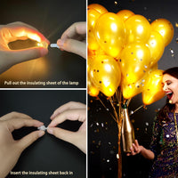 1 x RAW Customer Returns 100 Pack LED Balloons Lights, Mini LED Light, Round LED Balloon Lights, Warm White Wedding Light, Colorful Flashing Party Light for Paper Lantern Christmas Birthday Carnival Bar Club Decor - RRP €18.0