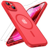 1 x RAW Customer Returns TOCOL 3 in 1 for iPhone 13 Case for MagSafe, Full Camera Protection Shockproof Scratch-Resistant Magnetic Phone Case for iPhone 13 Case, Red - RRP €19.99