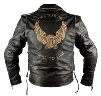 1 x RAW Customer Returns Aguila leather jacket from the Iguana Custom Collection with motorcycle protection and removable thermal lining. XL  - RRP €32.4