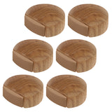 1 x RAW Customer Returns Kukicu wooden doorstop - floor doorstop oak wood - self-adhesive floor doorstop - adhesive doorstop 6 pieces  - RRP €15.28