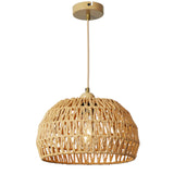 1 x RAW Customer Returns FORCOSO Rattan Pendant Light, Boho Lamp Rattan Hanging Rustic, Braided Hanging Lamp Basket, Ceiling Lamp Rattan E27 30 cm , for Bedroom Living Room Dining Room Hallway Kitchen - Brown - RRP €45.37