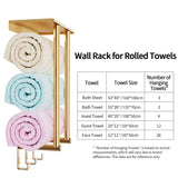 1 x RAW Customer Returns BETHOM Towel Rack Wall, Towel Holder Wall for Bathroom Guest Toilet, 50cm Towel Shelf Bathroom, Gold - RRP €36.29