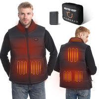 1 x RAW Customer Returns GAROERFAR Men s Heated Vest with 12000mAh Battery Power Bank, Men s Heated Vest with 6 Heating Zones, Heated Jacket Ideal for Camping, Hunting and Motorcycle, M - RRP €27.6