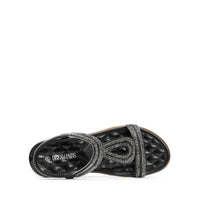 1 x RAW Customer Returns DREAM PAIRS Women s Bohemian Flat Sandals Summery Shine with Rhinestone Top and a Strap Design SDFS2334W-E BLACK Size 39 EUR  - RRP €25.42