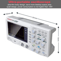 1 x RAW Customer Returns HANMATEK Digital Oscilloscope, 2 Channels, 110MHz, 500MS s 2, 7 inch TFT, 6 Bit, 2ns div 1000s div, Super-quiet, Portable Oscilloscope, DOS1102 - RRP €199.99