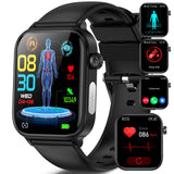 1 x RAW Customer Returns 2024 Smartwatch ECG HRV Uric Acid BMI Blood Pressure Monitor Men Women Health Watch with Phone Function SOS Button, 24H Heart Rate SPO2 Blood Pressure Body Temperature Sleep Monitor Fitness Watch for Android iOS - RRP €69.99