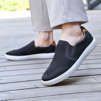 1 x RAW Customer Returns Puxowe Men s Slip On Air Cushion Tennis Loafers Casual Mesh Work Loafers A Black 42.5 EU - RRP €58.8