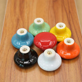 6 x Brand New Ceramic Round Cabinet Handles Drawer Pulls Round Door Knobs For Kid s Room Bedroom Door Cabinet Cupboard Wardrobe Pulls-10 PACK With Screws - RRP €144.0