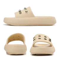 1 x RAW Customer Returns AX BOXING slippers women summer floppy cloud shoes platform pummys non-slip cozislides soft slippers size 36-41 EU khaki, 41 EU  - RRP €24.44