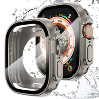 3 x RAW Customer Returns KADES Pack of 2 Waterproof Case for Apple Watch Ultra 2 Ultar 49mm, Scratch-Resistant PC All-Round Protective Case with Rear Frame for iWatch Ultra 2 Ultra 49mm Screen Protector, Titanium Titanium - RRP €45.36