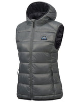 1 x Brand New Mapamyumco Women s Down Vest Lightweight Waterproof Casual Outdoor Jacket with Hood Sleeveless Down Jacket Gray M - RRP €44.36