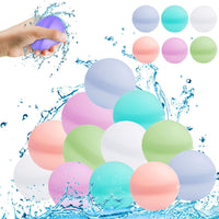 8 x Brand New Pack of 12 reusable water bombs, refillable water bombs, magic splashy balls, happy water bombs, reusable self sealing water bomb balloons, self-sealing water bombs, silicone water bombs - RRP €81.3