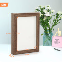 14 x Brand New Anhow 3 Piece 3D Photo Frames 10x15 cm, 1.5 cm Deep Photo Frames 3D Photo Frame with Rotatable Pick and Glass - Brown 3 Piece - RRP €319.2