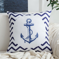 1 x Brand New MIULEE Set of 4 Marine Style Cushion Cover Decorative Cushion Cover Sofa Cushion Decorative Cushion Couch Cushion Geometric Pattern Decorative Cushion for Sofa Couch Living Room Bedroom 45 x 45 cm - RRP €20.32