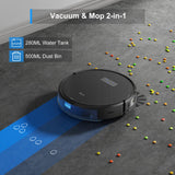 1 x RAW Customer Returns Tikom G8000 Pro vacuum robot with mopping function 2 in 1, vacuum robot, 4500Pa strong suction power robot vacuum cleaner, self-charging, WiFi, 150mins max, ideal for pet hair, carpet, hard floor - RRP €161.34